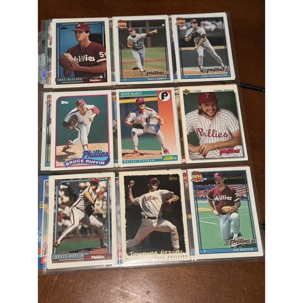 Philadelphia Phillies Lot Baseball Cards Mike Lieberthal Dale Murphy Maddux